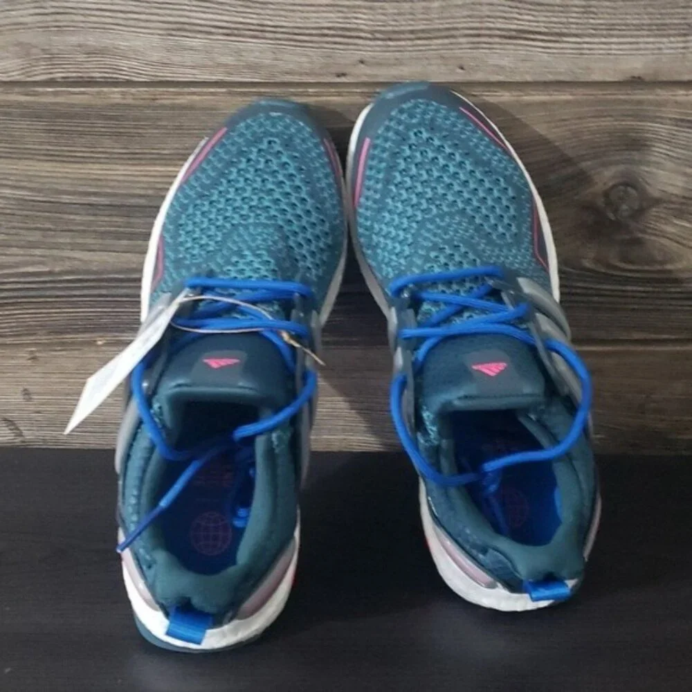 New Adidas Ultraboost 1.0 Womens Teal Blue Running Sneakers‎ Size 6.5 Training